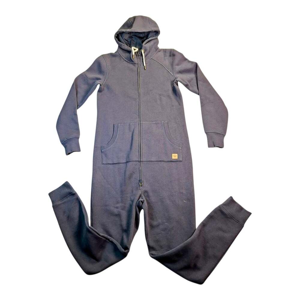 Moosejaw Unisex XS Short Bed to Bar Hooded 1 Piece Jumpsuit Charcoal Gray EUC